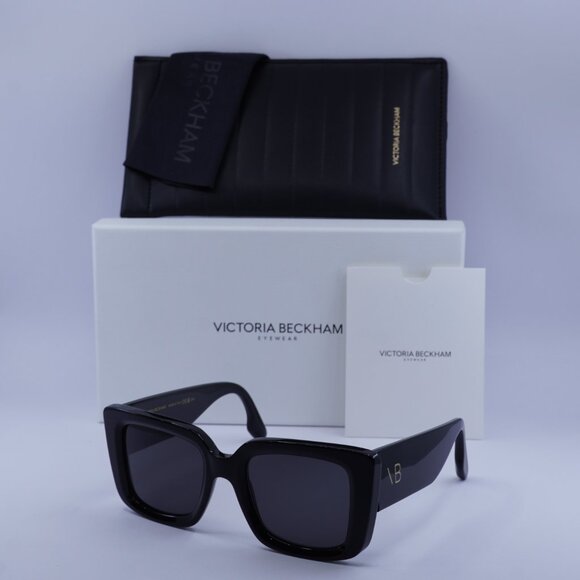 Victoria Beckham VB653S 001 Square Sunglasses – Black/Smoke - Picture 4 of 9